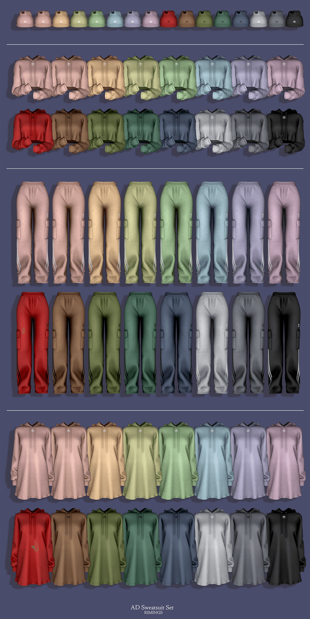 Галерея мода Спортивный костюм и платье AD Sweatsuit Set #1